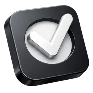 3D checkmark icon confirming action on the Quiet Maturondale about page